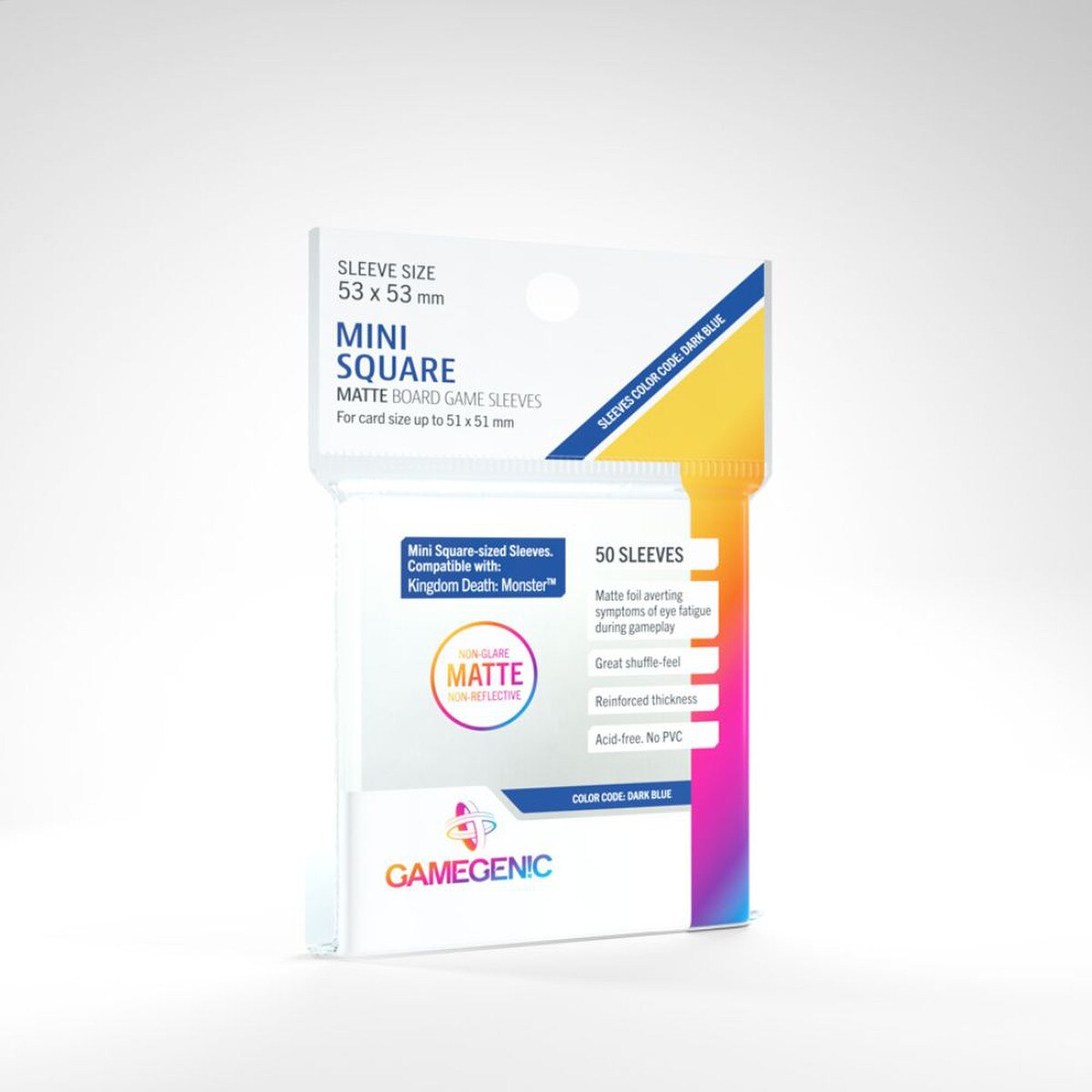 gg1062.jpg GAMEGENIC - MATTE: Mini Square Board Game Sleeves (53mm x 53mm) - Image 1