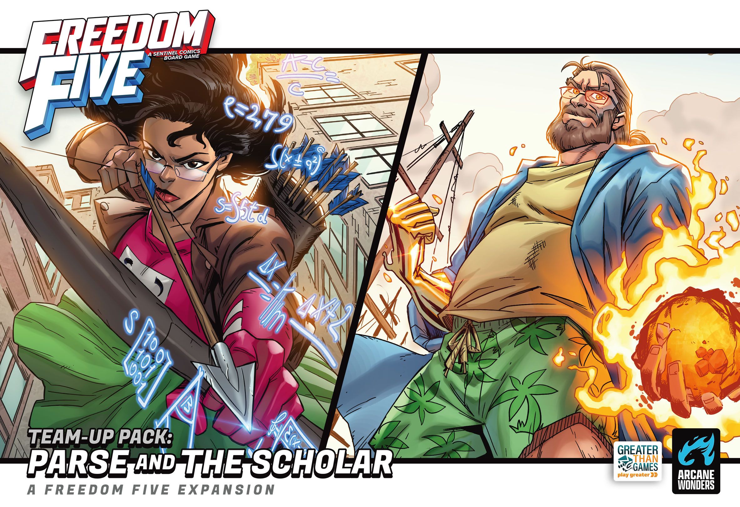 img386900.jpg Freedom Five: A Sentinel Comics Board Game - Team-Up Pack Parse & The Scholar Expansion - Image 1