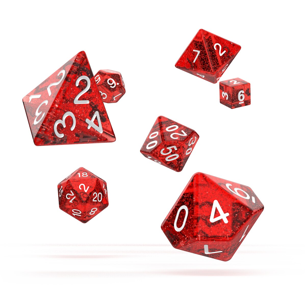 odd500017.jpg Oakie Doakie: RPG Dice Set - Speckled Red 7 Dice Set - Image 1